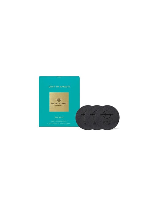 Glasshouse Fragrances 3 Replacement Scent Disks for Car Diffuser, Lost in Amalfi product photo