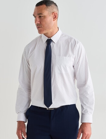 Chisel Rise Ditsy Long Sleeve Shirt, White product photo