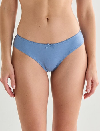 Lyric Cotton Lace Back Bikini, Bluebell, 8-18 product photo