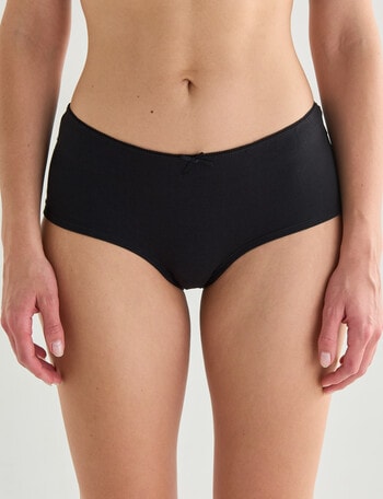 Lyric Cotton Lace Back Boyleg, Black, 8-18 product photo