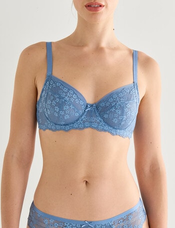 Lyric Marlene Lace Underwire Bra, Bluebell, 10B-16DD product photo