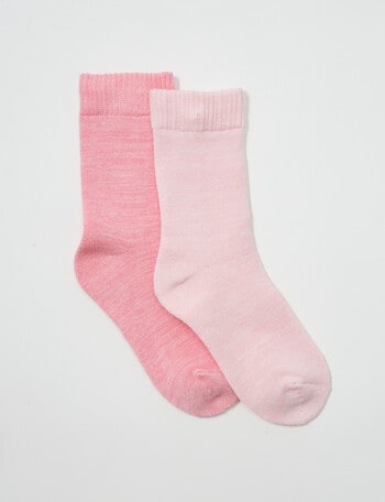 Simon De Winter Boot Sock, 2 Pack, Pink, 2-10 product photo