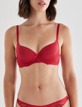 Acapella Hazel Contour with Lace Bra, Red, B-DD product photo