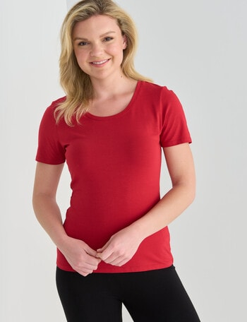 Bodycode Scoop Neck Short Sleeve Tee, Flame product photo