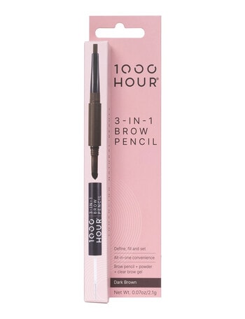 1000HR 3-in-1 Brow Pencil Dark Brown, 2.1g product photo