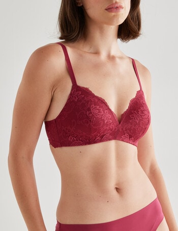 Lyric Zoe Wirefree Lace Bra, Ruby, A-D product photo