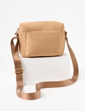 Zest Neoprene Crossbody Bag, Camel product photo