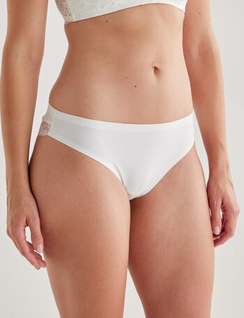 Lyric Zoe Lace Bikini Brief, White, 8-18 product photo