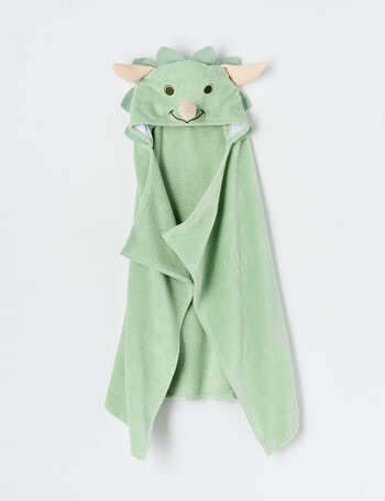 Little Bundle Character Hooded Towel, Dino product photo