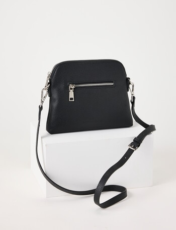 Boston + Bailey Small Leather Crossbody Bag, Black product photo
