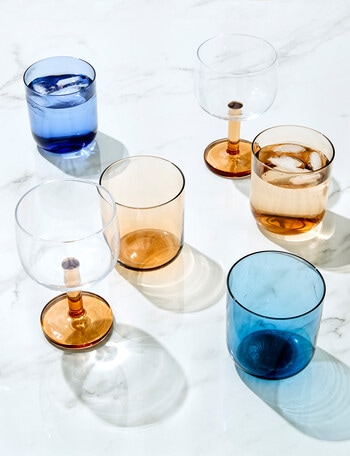 CinCin Chloe Glass Tumbler, Blue product photo