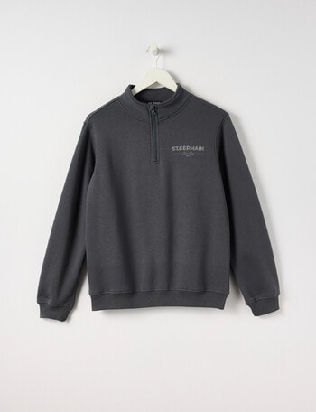 No Issue 1/4 Zip Crew Sweat, Smoke product photo