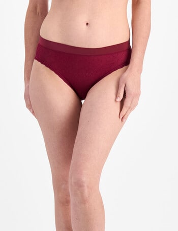 Berlei Barely There, Lace Bikini Brief, Bearing Hearts, 8-20 product photo