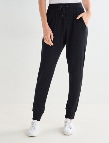 Bodycode Brushed Cuff Rib Jogger Pant, Black product photo