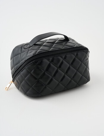 Boston + Bailey Quilted Vanity Case, Black product photo