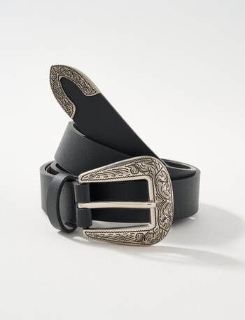 Boston + Bailey Western Belt, Black product photo