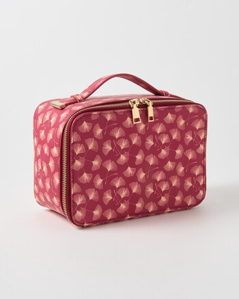 Boston + Bailey Gingko Printed Vanity Case, Mulberry product photo