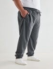 Chisel King Size Lax Fleece Trackpant, Charcoal Marle product photo