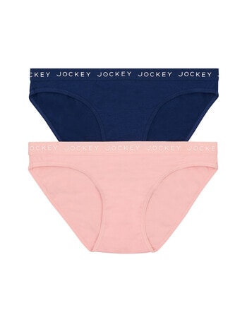Jockey Preppy Bikini Brief, 2-Pack, Melting Blush & Storm Voyage, 8-16 product photo