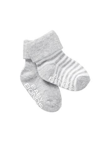 Bonds Classics Cuff Socks, 2-Pack, New Grey Marle product photo
