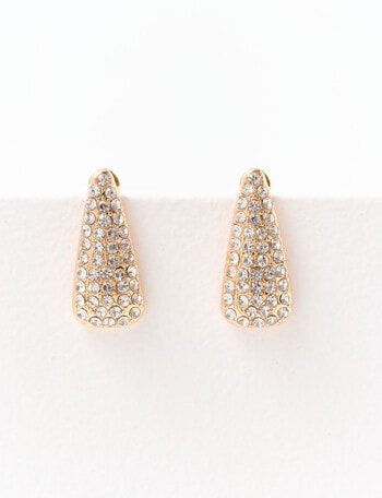 Harlow Crystal Teardrop Earrings, Gold Tone product photo