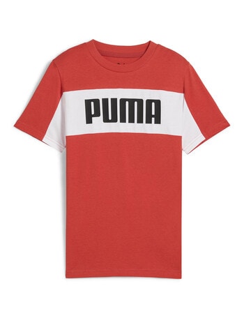 Puma Essentials Block Short Sleeve Tee, Red product photo
