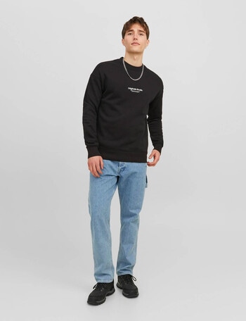 Jack & Jones Vesterbro Crew Neck Sweatshirt, Black product photo