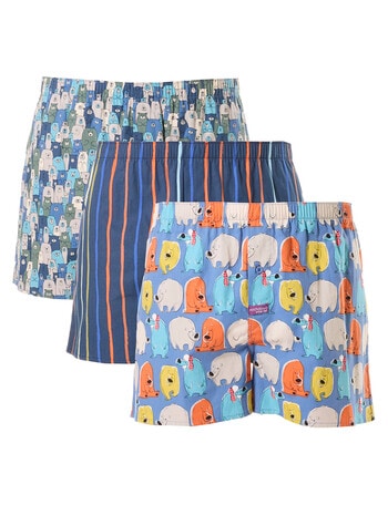 Mitch Dowd Bears Cotton Boxer Short, 3-Pack, Denim product photo