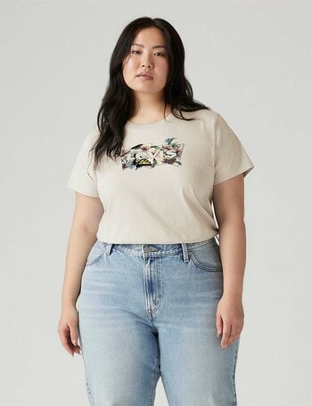 Levis Plus Perfect Tee, Lily BW Fill Egret product photo