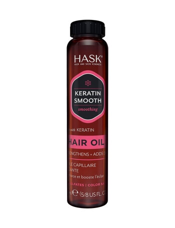 Hask Keratin Smoothing Hair Oil Vials, 18ml product photo