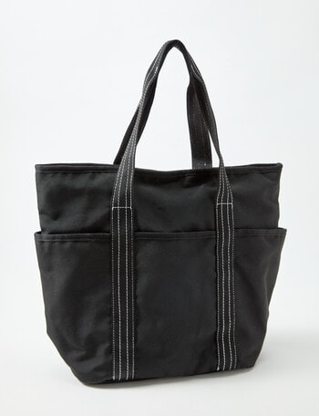 Zest Pocket Tote Bag, Black product photo