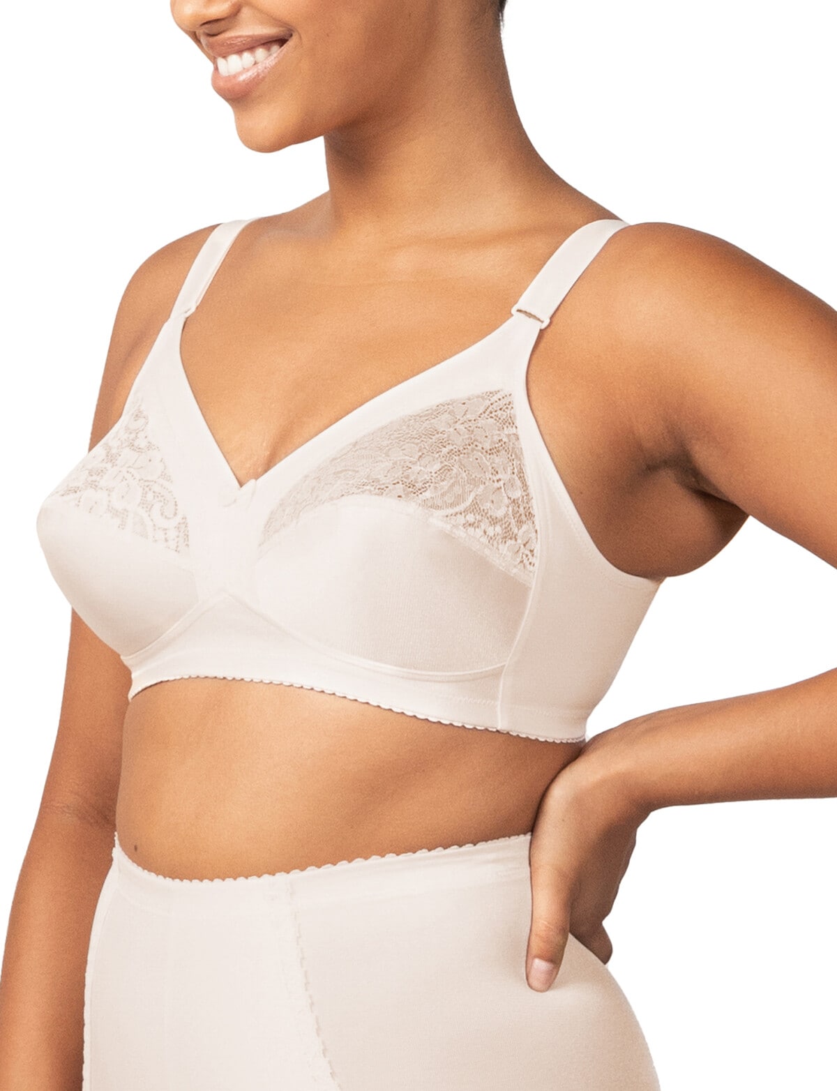 Bigersell Cotton Bra Women Bra Wire Free Underwear Thin Cup Lace Bra  Regular Size Pregnancy Bra, Style 6950, Beige 46B 