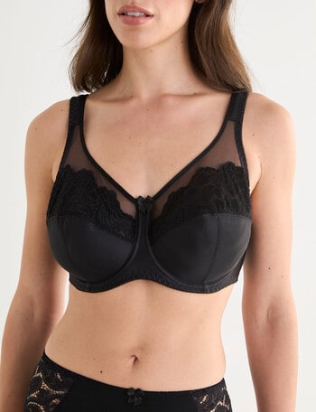 Caprice Caprice Milano Full Figure Underwire Bra, Black, D-F product photo