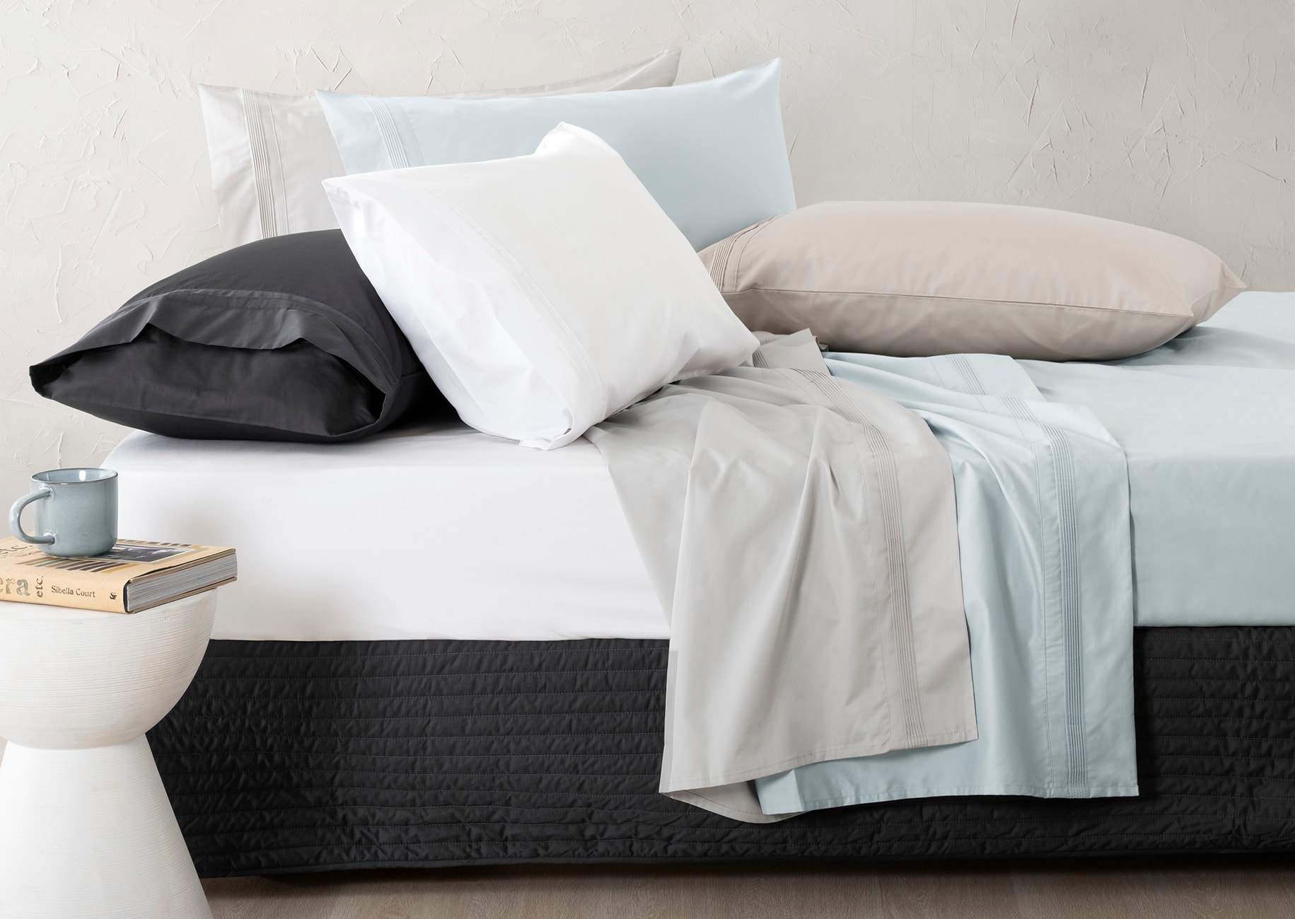 Mondo 600TC Cambridge King Pillowcase, Platinum product photo