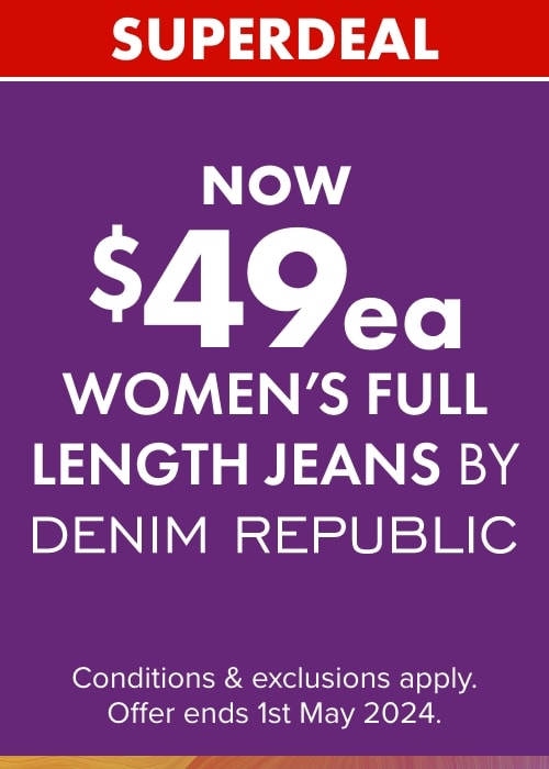 Now $49ea Women's Full Length Jeans by Denim Republic