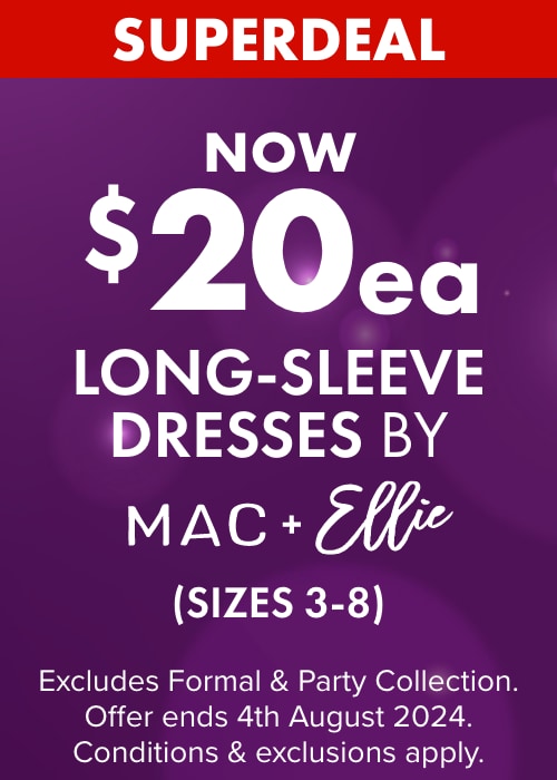 NOW $20ea Long Sleeve Dresses Mac & Ellie