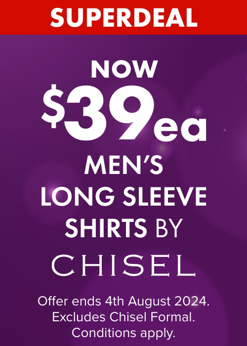 Now $39ea Men's Long Sleeve Shirts by Chisel Casual          