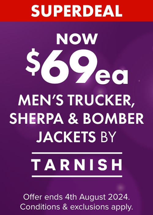 Now $69ea Trucker, Sherpa, & Bomber Jackets by Tarnish
