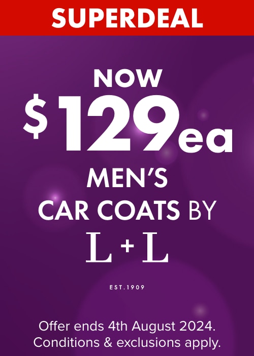 Now $129ea Men's Car Coats by L+L Casual