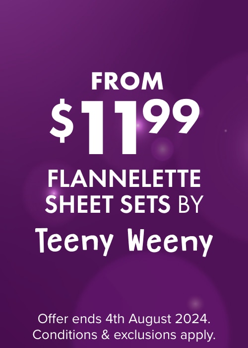 From $11.99 Flannelette Sheet Sets by Teeny Weeny