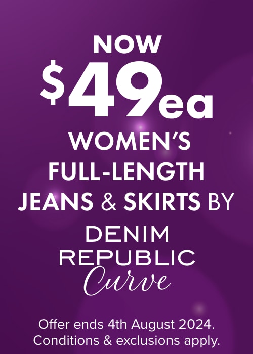 Now $49ea Women's Full-Length Jeans & Skirts by Denim Republic Curve