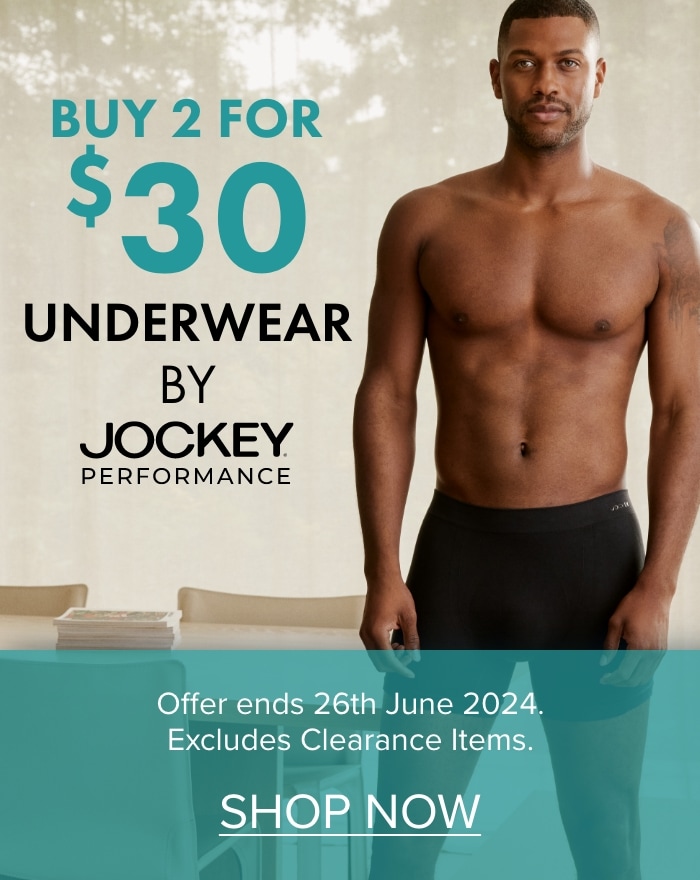 2 For $30 Men’s Underwear by Jockey Performance  