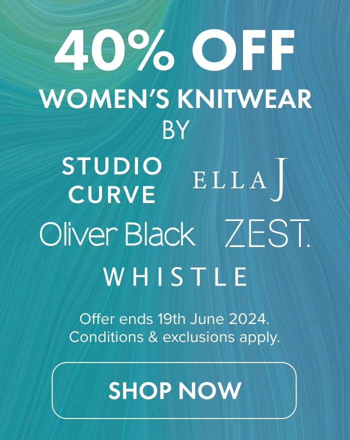 40% OFF Women's Knitwear by Zest, Ella J, Oliver Black & Whistle