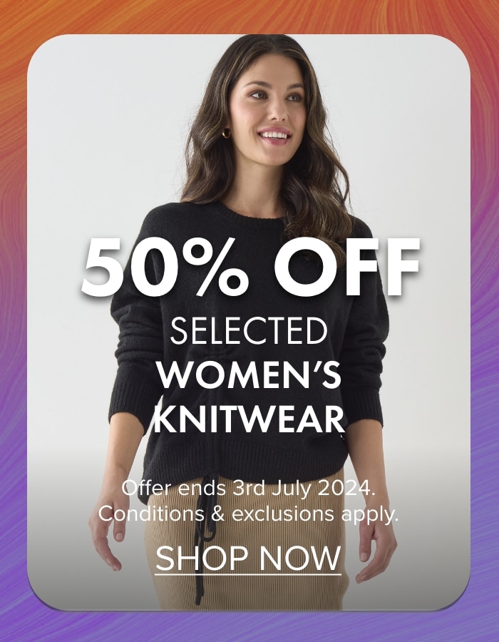 50% OFF Selected Women's Knitwear