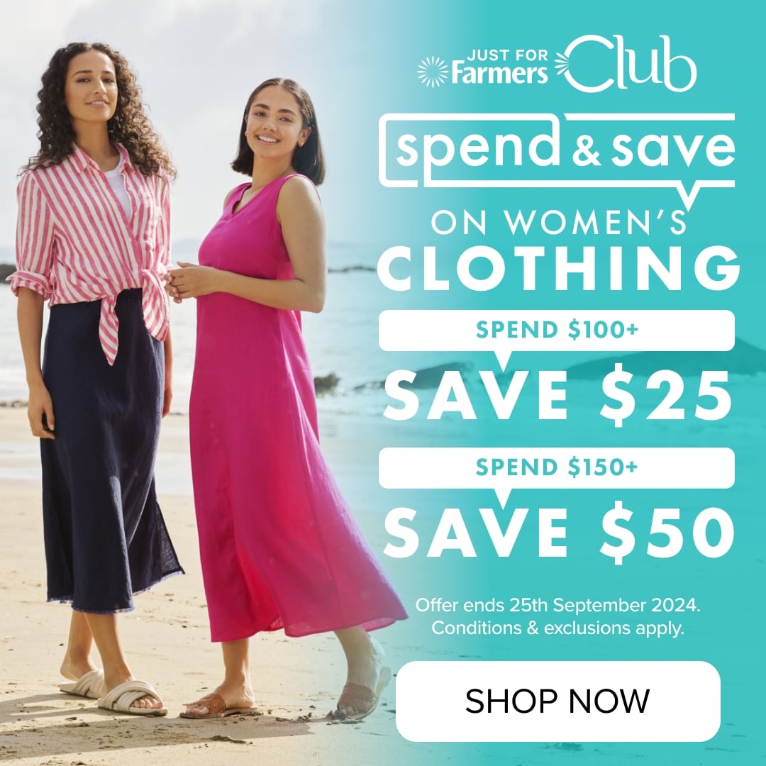 SPEND & SAVE on women’s clothing  